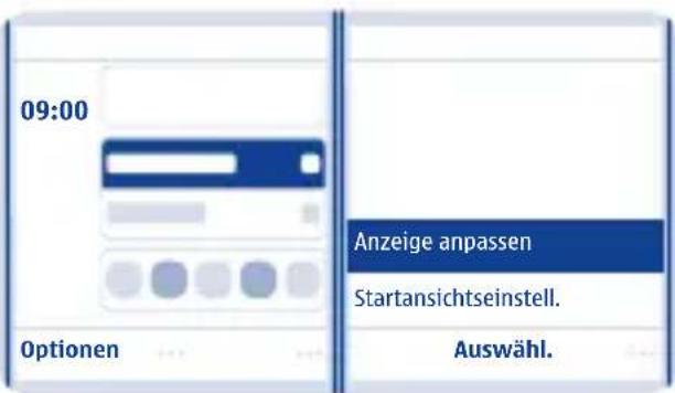 09:00 Optionen Anzeige anpassen Startansichtseinstell. Auswähl.