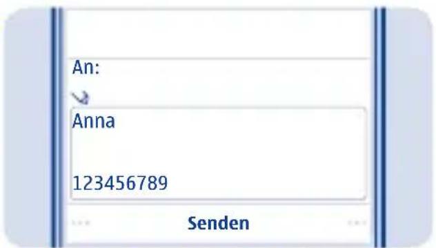 An: Anna 123456789 Senden