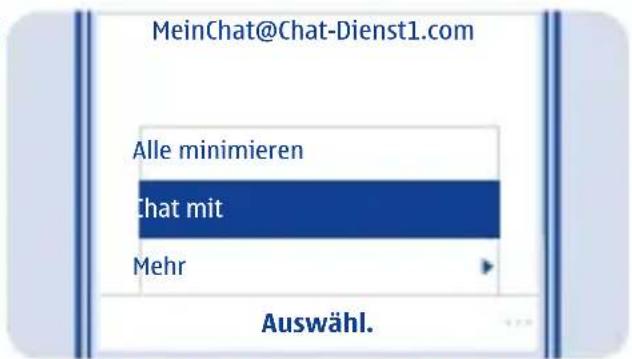 MeinChat@Chat-Dienst1.com Alle minimieren Chat mit Mehr Auswähl.