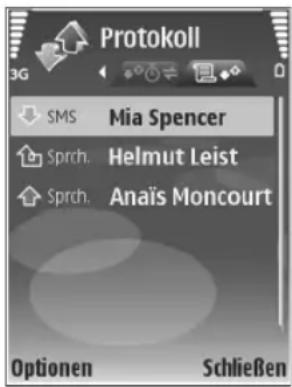 Protokoll SMS Mia Spencer Sprch. Helmut Leist Sprch. Anaïs Moncourt Optionen Schließen