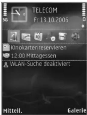 TELECOM Fr 13.10.2006 3G Kinokarten reservieren 12:00 Mittagessen WLAN-Suche deaktiviert Mitteil. Galerie