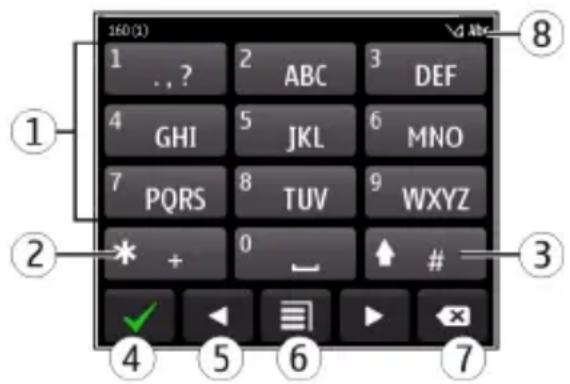 160(1) 1 . , ? 2 ABC 3 DEF 4 GHI 5 JKL 6 MNO 7 PQRS 8 TUV 9 WXYZ * + 0 ↑ # 4 5 6 7
