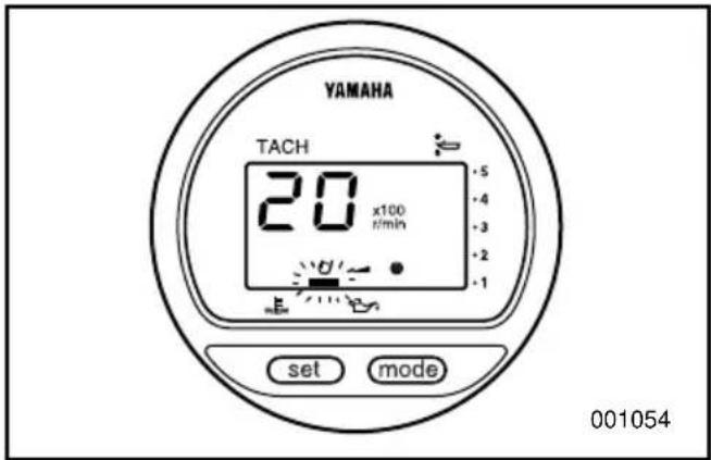 YAMAHA TACH 20 x100 r/min set mode 001054