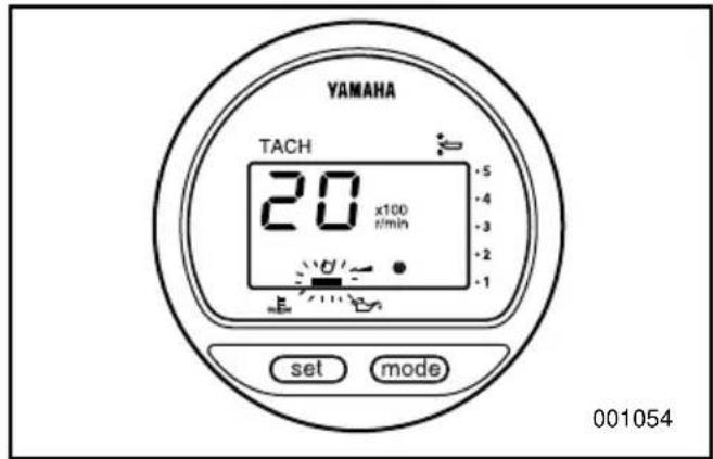 YAMAHA TACH 20 x100 r/min set mode 001054