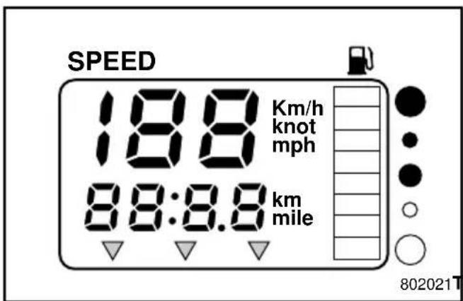 SPEED 18.8 Km/h knot mph 88:8.6 km mile 802021T