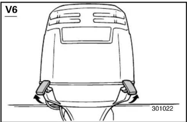 YAMAHA 200F (2002) - SPERRHEBEL DECKELVERKLEIDUNG Motortyp mit 6V - 1