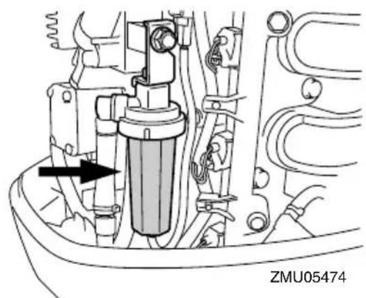 YAMAHA F40G (2012) - Überprüfen Sie den Kraftstofffilter - 1