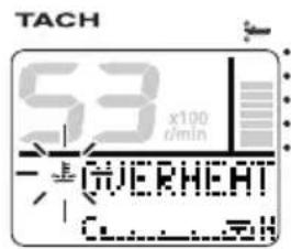 TACH 53 x100 0/min OVERHEAT C...