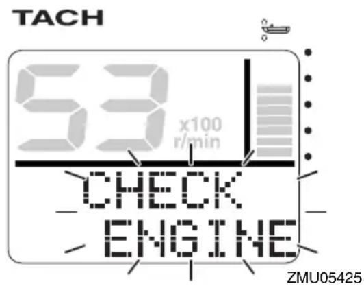 TACH 53 x100 r/min CHECK ENGINE ZMU05425