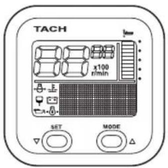 TACH x100 min SET MODE
