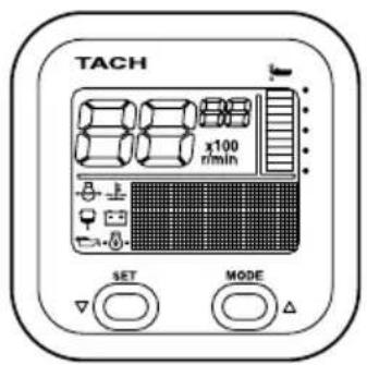 TACH x100 rmin SET MODE