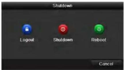 Shutdown Logout Shutdown Reboot Cancel