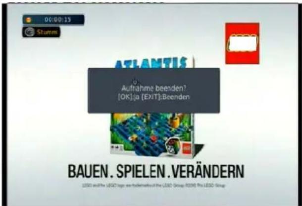 00:00:13 Stumm ATLANTIS Aufnahme beenden? [OK]:ja [EXIT]:Beenden BAUEN. SPIELEN. VERÄNDERN LGDO und die LGDO logo are hahannals von die LGDO Group (R206) die LGDO Group