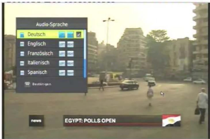 Audio-Sprache Deutsch Englisch Französisch Italienisch Spanisch Bestätigen news EGYPT: POLLS OPEN