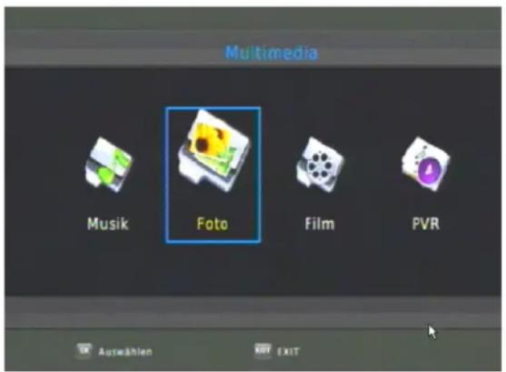Multimedia Musik Foto Film PVR Auswahlen EXIT
