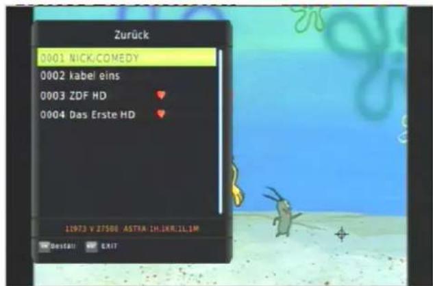 Zurück 0001 NICK/COMEDY 0002 kabel eins 0003 ZDF HD 0004 Das Erste HD 11973 V J7580 ASTRA 1H.1KR.1L.1M BestGAL EXIT