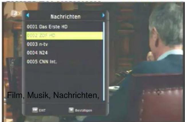 Nachrichten 0001 Das Erste HD 0002 ZDF HD 0003 n-tv 0004 N24 0005 CNN Int. Film, Musik, Nachrichten,