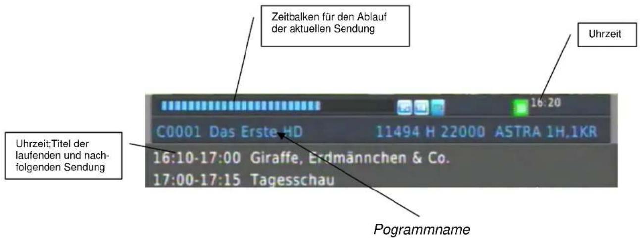 Zeitbalken für den Ablauf der aktuellen Sendung Uhrzeit C0001 Das Erste HD 11494 H 22000 ASTRA 1H,1KR 16:10-17:00 Giraffe, Erdmännchen & Co. 17:00-17:15 Tagesschau Pogramname