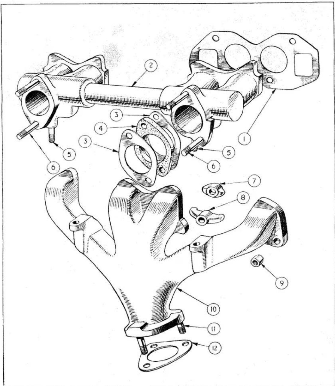 Technical diagram of a mechanical assembly with numbered parts for identification
