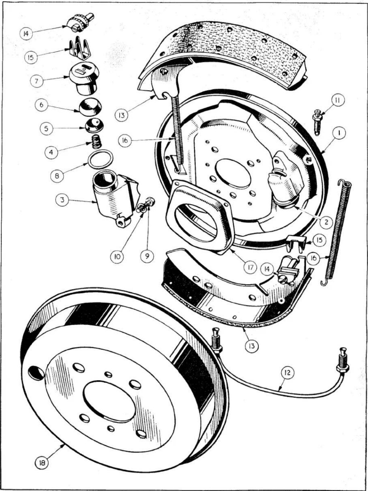 Technical diagram of a mechanical assembly with numbered parts for identification