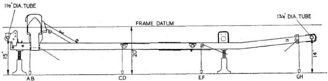 1½° DIA. TUBE FRAME DATUM 13/4° DIA. TUBE 15° 20 14° A.B CD E.F GH