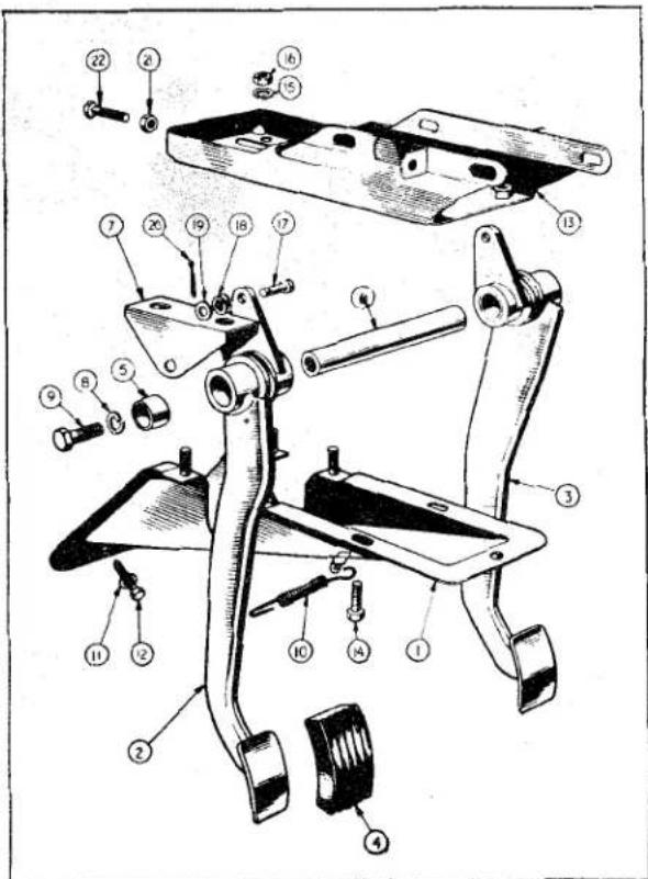 Technical diagram of a mechanical assembly with numbered parts for identification