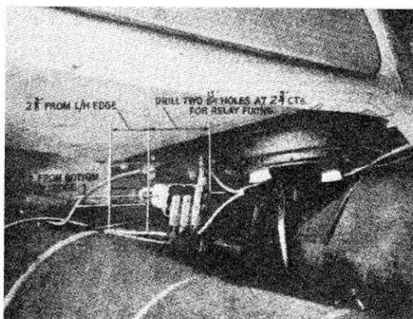 2½ FROM L/H EDGE DRILL TWO ½ HOURS AT 2½ CTS FOR RELAY FLOWING FROM BOTTOM LEFT EDGE