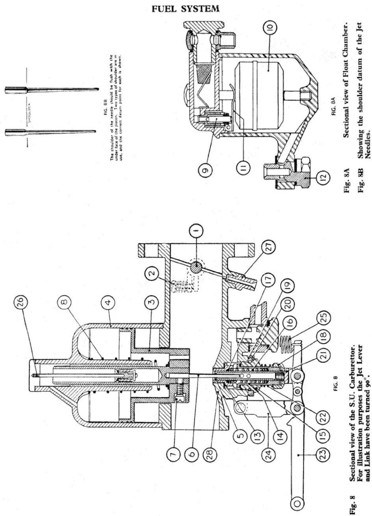 TRIUMPH TR2 (1953) - TO FIT CARBURETTORS TO MANIFOLD - 1