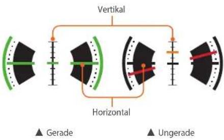 Vertikal Horizontal ▲ Gerade ▲ Ungerade