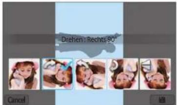 Drehen: Rechts: 90° Cancel