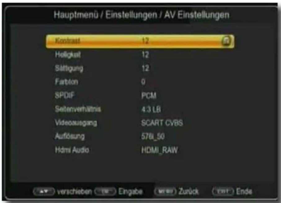 Telestar digiHD TS mobil - AV Einstellungen - 1