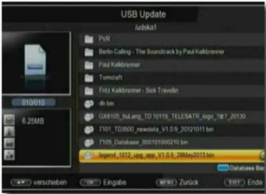 Telestar digiHD TS mobil - USB Upgrade - 1