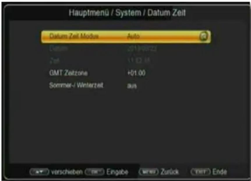Telestar digiHD TS mobil - Datum Zeit - 1