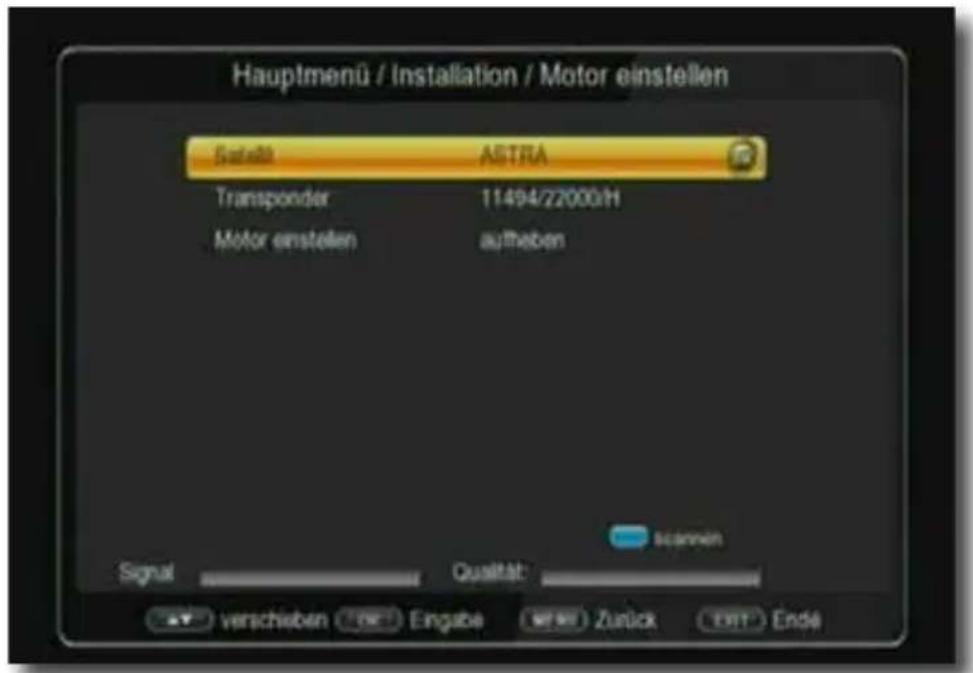 Telestar digiHD TS mobil - Motor einstellen - 1