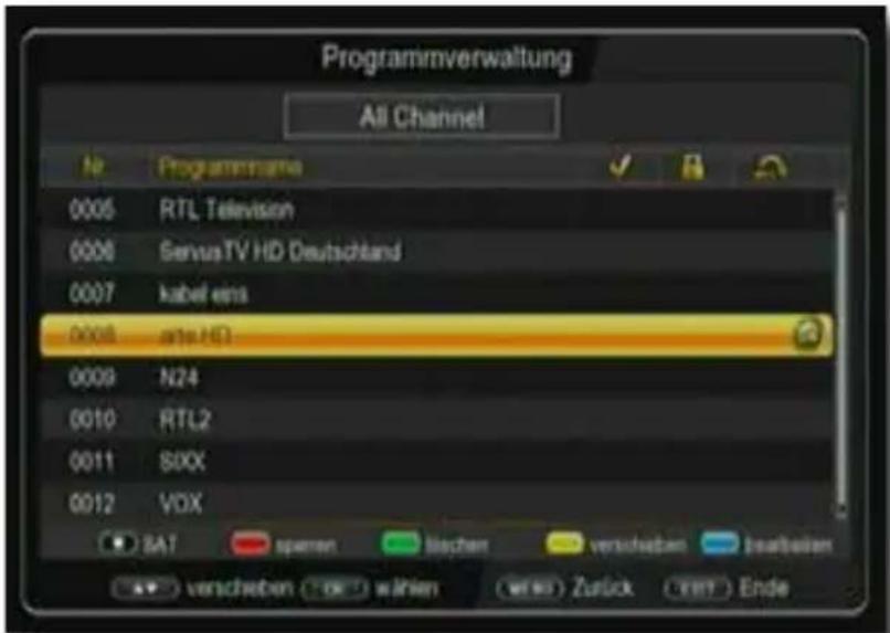 Telestar digiHD TS mobil - Programmverwaltung - 1