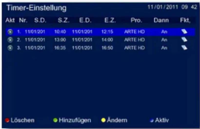 Telestar TD 2300 HD+ - Timer Einstellung - 1