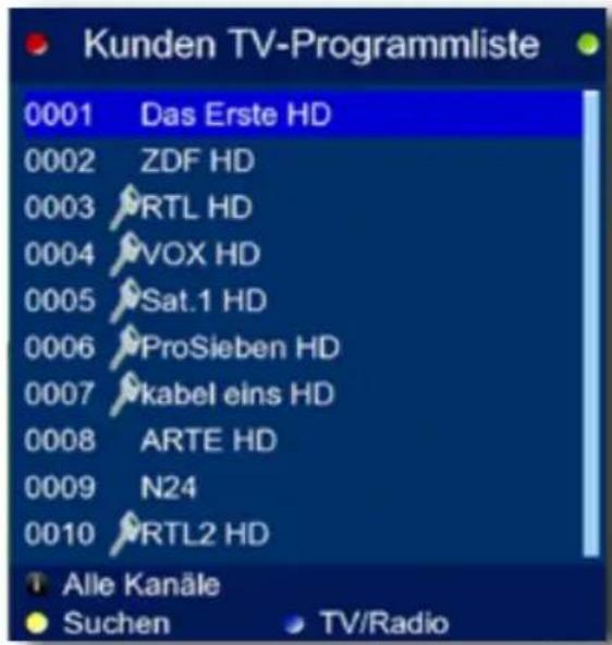 Telestar TD 2300 HD+ - Programmwahl über Programmliste - 1