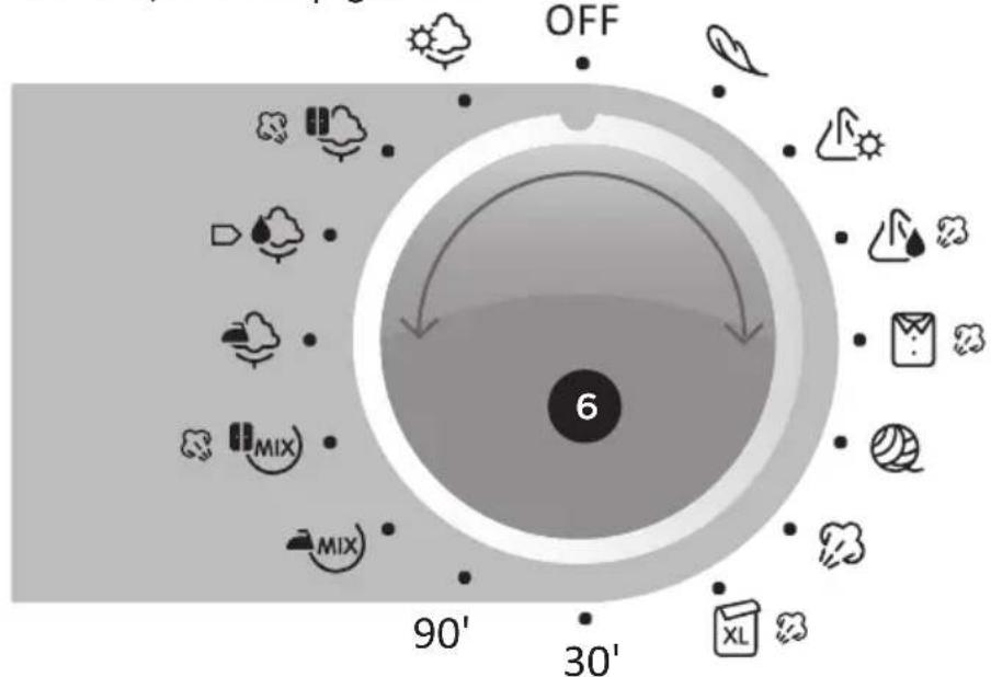 GORENJE D845B - SCHRITT: AUSWAHL DES PROGRAMMS - 1
