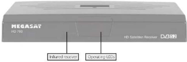 MEGASAT HD 760 HD Satellite Receiver Infrared receiver Operating LEDs