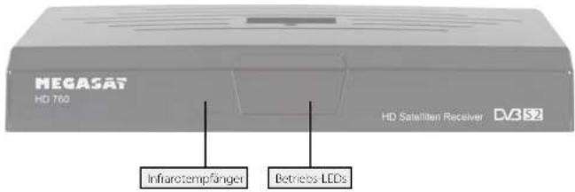 HEGASAT HD 760 HD Satellite Receiver DV352 Infrared temperature Betriebs LEDs