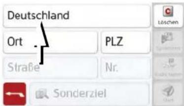 Deutschland Ort PLZ Straße Nr. Sonderziel