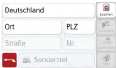Deutschland Ort PLZ Straße Nr. Sonderziel