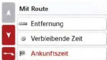 Mit Route Entfernung Verbleibende Zeit Ankunftszeit