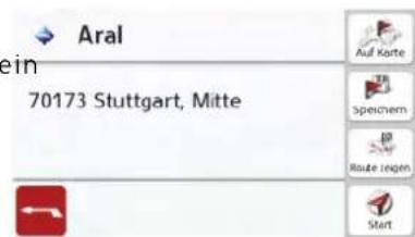 Aral ein 70173 Stuttgart, Mitte Auf Karte Speichem Route ingen Start