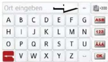 Ort eingeben A B C D E F G H I J K L M N O P Q R S T U V W X Y Z >300 ABB 123 AAA OK