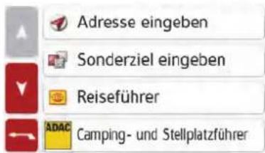 Adresse eingeben Sonderziel eingeben Reiseführer ADAC Camping- und Stellplatzführer