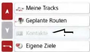 Meine Tracks Geplante Routen Kontakte Eigene Ziele