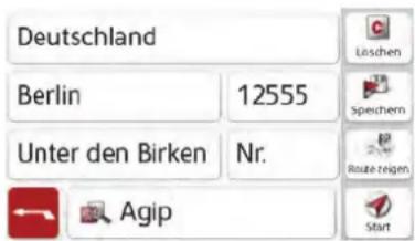 Deutschland Berlin 12555 Unter den Birken Nr. Agip Löschen Spechern Route zeigen Start