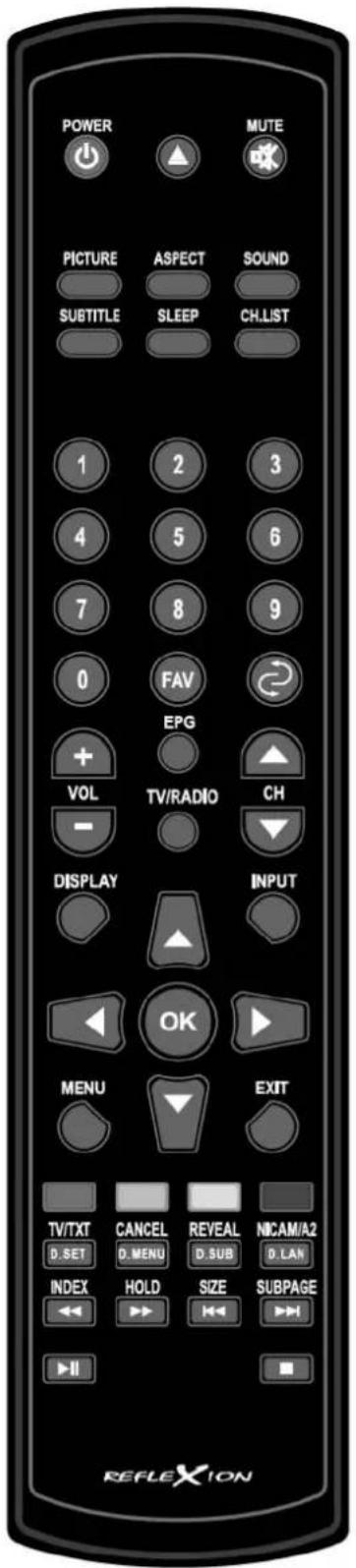 POWER MUTE PICTURE ASPECT SOUND SUBTITLE SLEEP CH.LIST 1 2 3 4 5 6 7 8 9 0 FAV EPG + VOL TV/RADIO CH - DISPLAY INPUT OK MENU EXIT TV/TXT CANCEL REVEAL NICAM/A2 D.SET D.MENU D.SUB D.LAN INDEX HOLD SIZE SUBPAGE ▶▶▶▶▶▶▶▶▶▶▶▶▶▶▶▶▶▶▶▶▶▶▶▶▶▶▶▶▶▶▶▶▶▶▶▶▶▶▶▶▶▶▶▶▶▶▶▶▶▶▶▶▶▶▶▶▶▶▶▶▶▶▶▶▶▶▶▶▶▶▶▶▶▶▶▶▶▶▶▶▶▶▶▶▶▶▶▶▶▶▶▶▶▶▶▶▶▶▶▶> REFLEXION