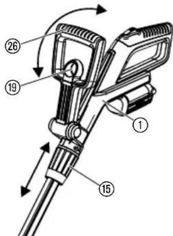 GARDENA ComfortCut 9825 - Arbeitsposition einstellen: - 5